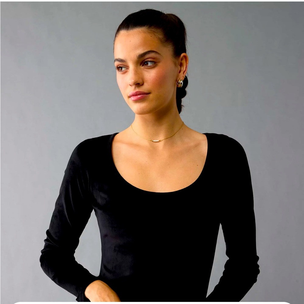 AE velvet scoop neck bodysuit
